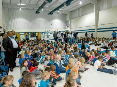 Double Churches students listen to presentations