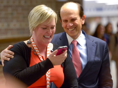 Elizabeth Galinis and Mike Milken call her dad