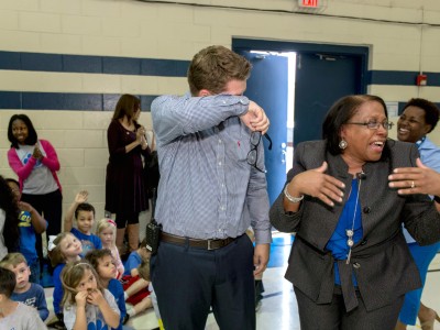 Eric Crouch wipes tears