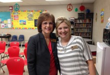 Erin Hodges pinning with Kim Wilbanks