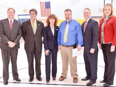 Ernie Adkins with VIPs and Milken Educators