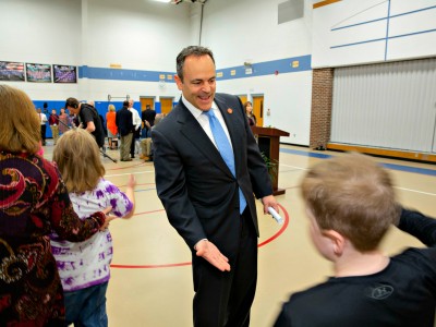 Frankfort 2018 Governor Matt Bevin high five