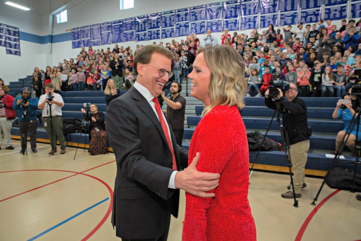 Frankfort 2018 Lowell Milken Angie Bevin congratulations