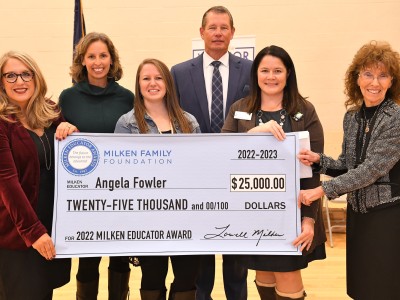 GCES Angela Fowler check
