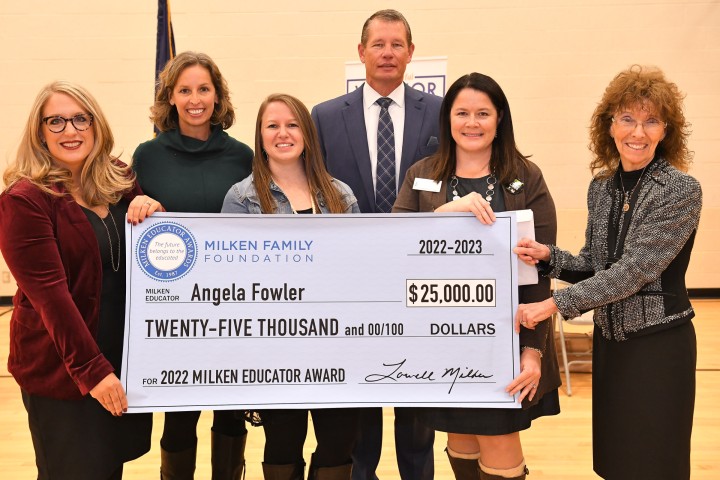 GCES Angela Fowler check