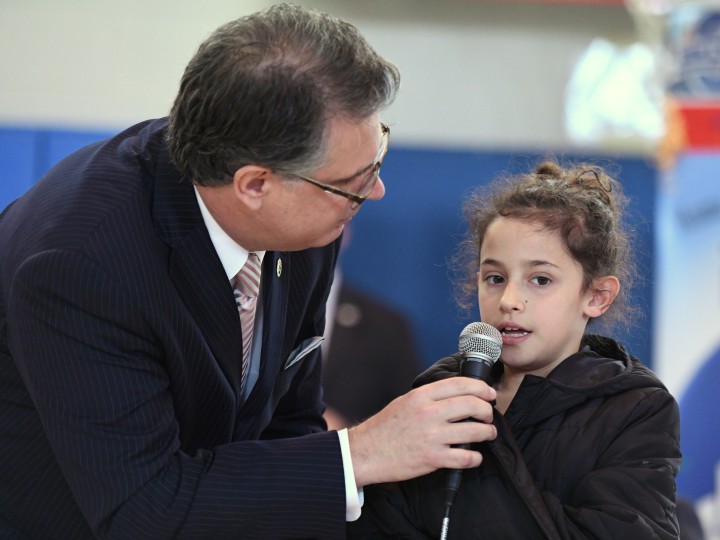 Gary Stark with Barrera Elementary student