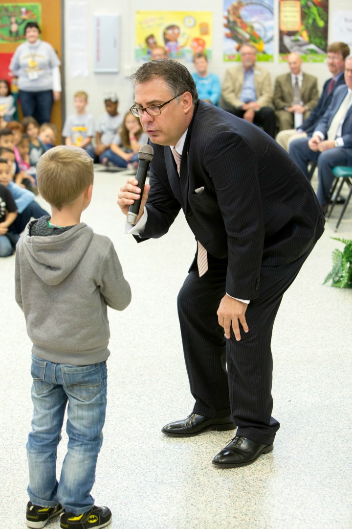 Gary Stark with Joe Mathias student