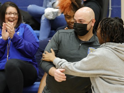 HPHS Mark Garascia walks to front