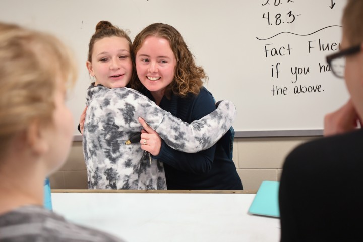 Harrisburg 2017 Carla Diede student hug