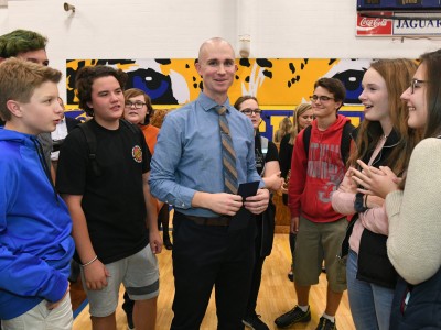 Imperial 2017 Jordan McGaughey with Seckman students