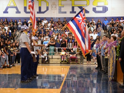 JROTC color guard Waipahu High