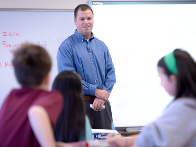 James Moonan in the classroom
