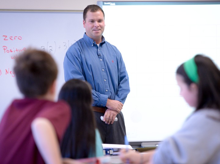 James Moonan in the classroom