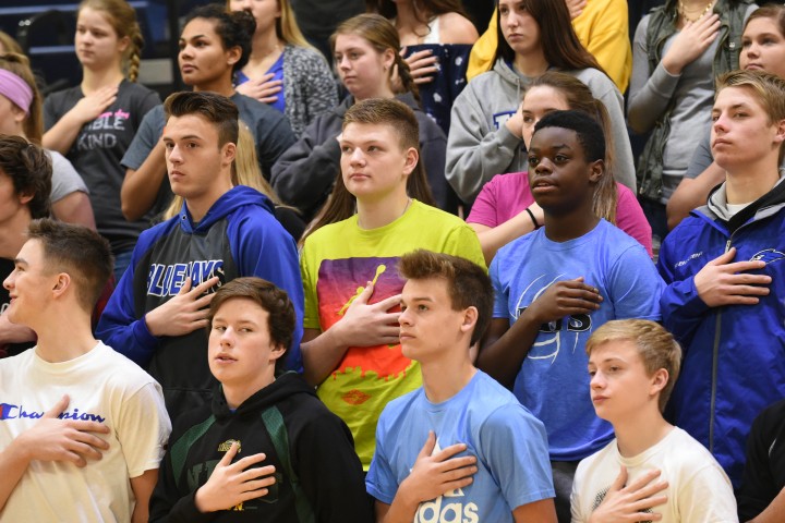 Jamestown 2017 students pledge of allegiance