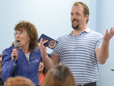 Jane Foley with DeGroot