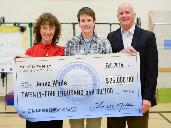 Jenna White with Jane Foley and Mike Hanley