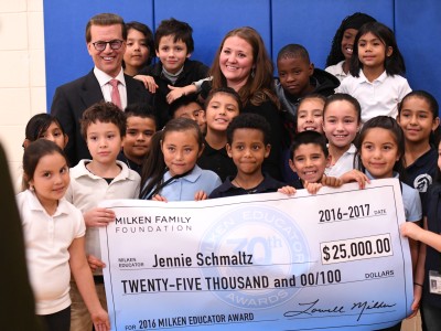 Jennie Schmaltz check students