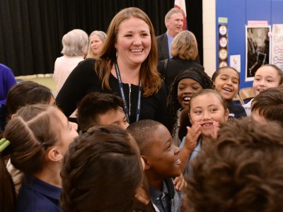 Jennie Schmaltz excited students