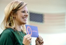 Jessica Tsoufiou with MEA envelope