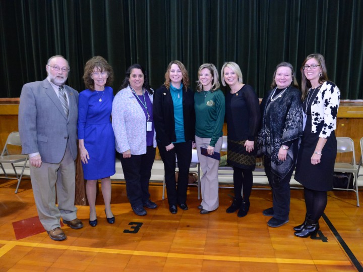 Jessica Tsoufiou with Veteran Milken Educators