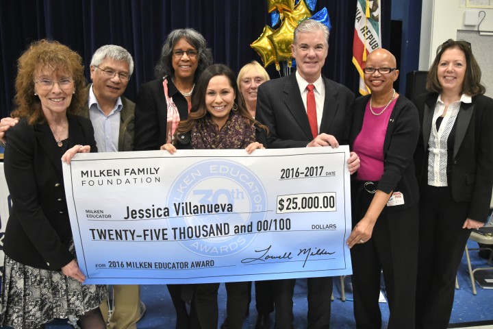 Jessica Villanueva check veteran Milken Educators