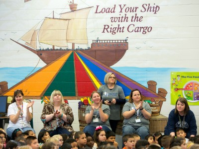 Joe Mathias teachers students watch