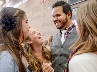 Jose Martinez and students