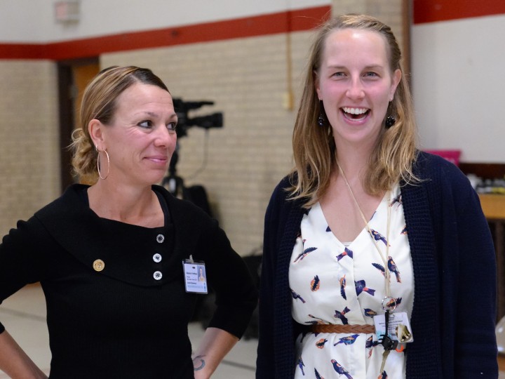 Josie Igielski and Principal Deborah Hoffman