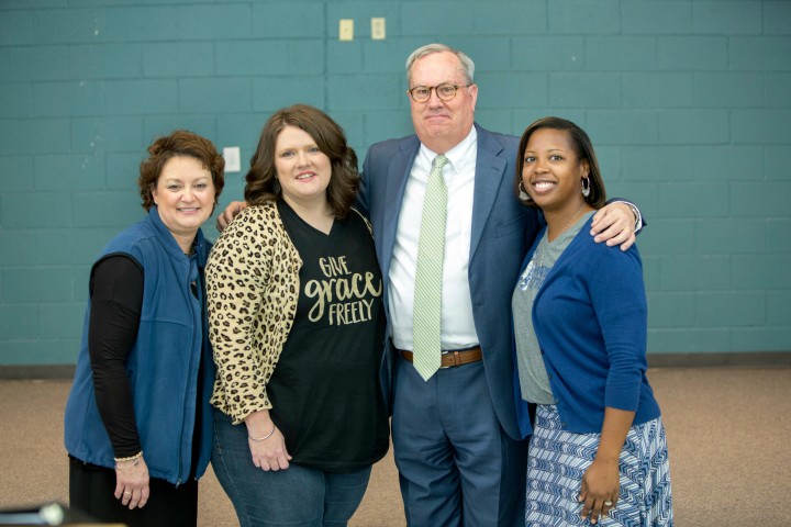 Kara Davis with colleagues