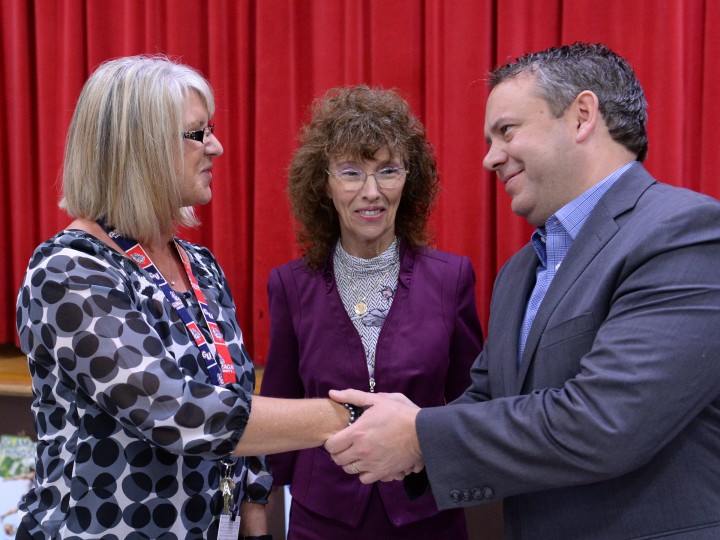 Karen Krantz Jane Foley and Mayor David A Condon 