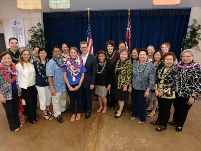 Kelly Sutcliffe with veteran Milken Educators