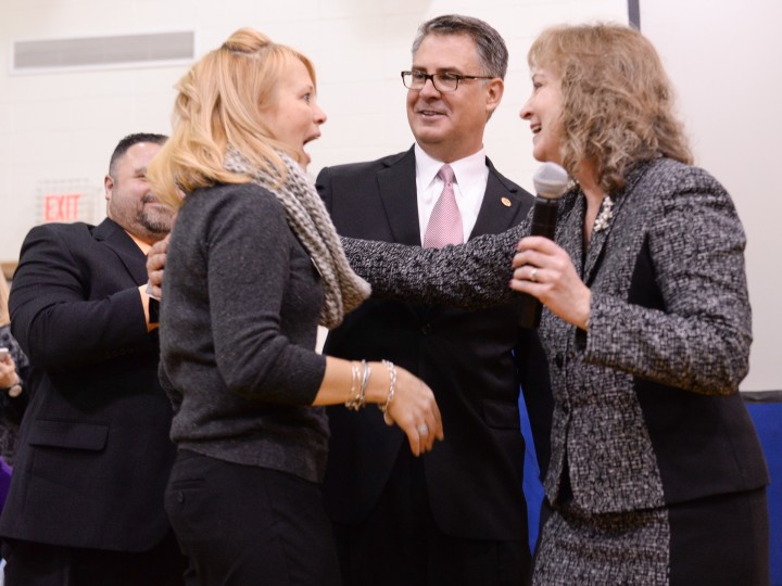 Kelly Wilber with Gary Stark Glenda Ritz