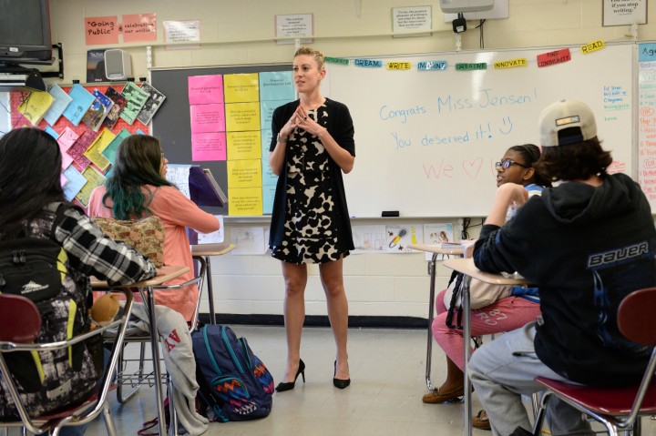 Lauren Jensen back in classroom