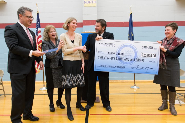 Laurie Davies Gary Stark Glenda Ritz and Milken Educators