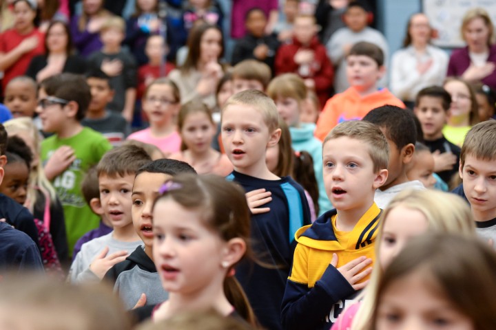 Laurie Davies students pledge allegiance