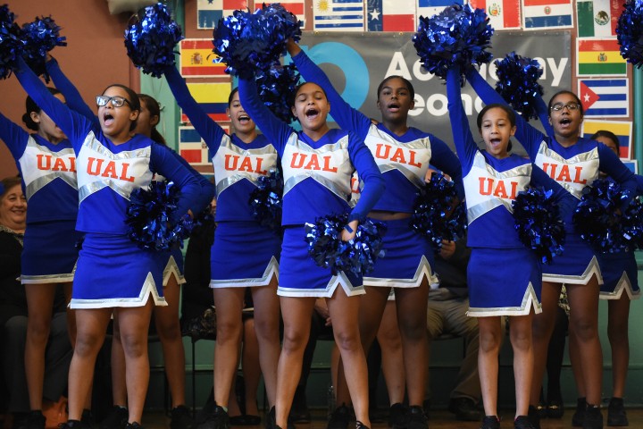 Lawrence 2017 cheerleaders UP Academy Leonard