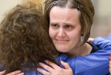 LeeAnna Rabine hugs Dr Jane Foley