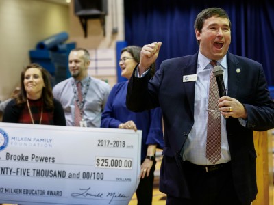 Lexington 2017 Stephen Pruitt congratulates Brooke Powers