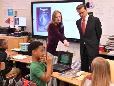 Lindon Corrie Campbell Lowell Milken classroom