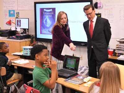 Lindon Corrie Campbell Lowell Milken classroom