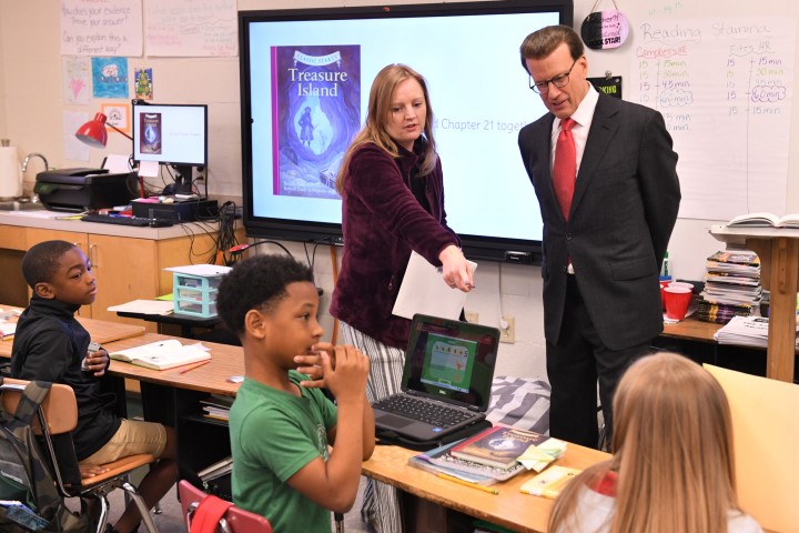 Lindon Corrie Campbell Lowell Milken classroom