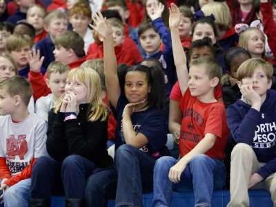 Lindsey Parker students raise hands