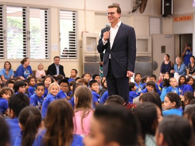 Lowell Milken at Jefferson Elementary Honolulu