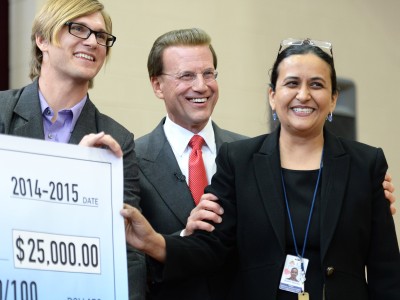 Lowell Milken braces Shalini Sharma