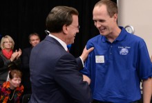 Lowell Milken congratulates Matt Harvey