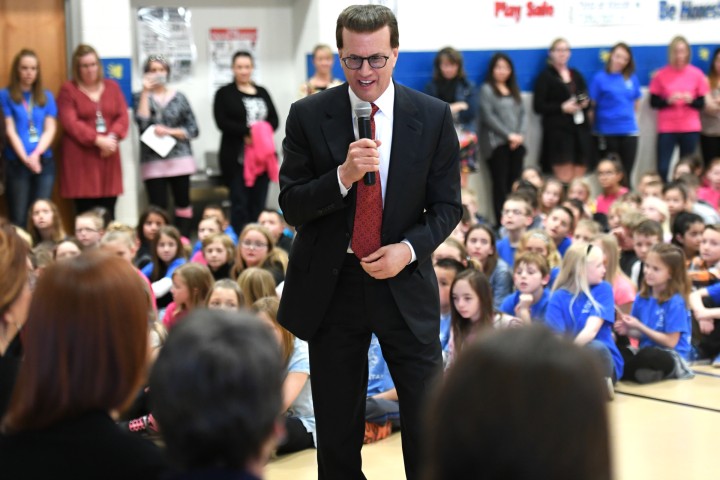 Lowell Milken explains Award Rim Rock Elementary