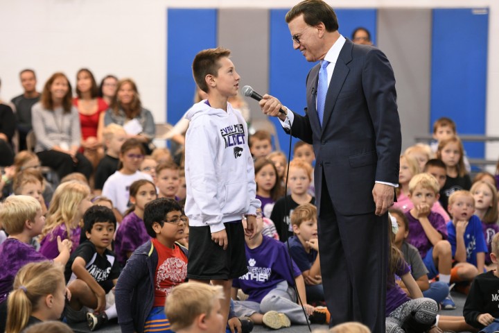 Lowell Milken questions Brougham student 3