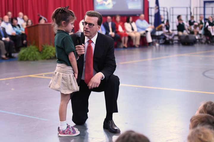 Lowell Milken with Davies volunteer 2