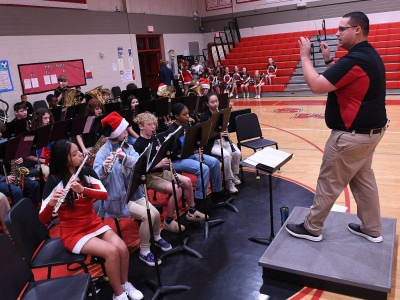 MMS Kyle Cook rehearsing