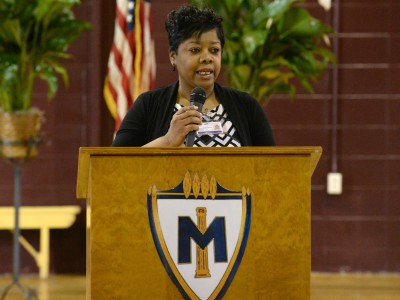 Magnolia Middle School principal Angela McQuarley